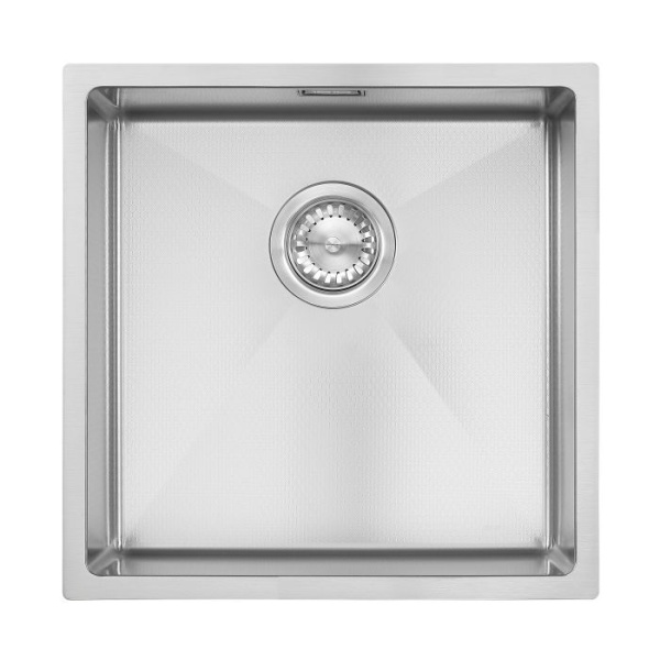 Hex Uno 400 Textured Kitchen Sink - Stainless Steel